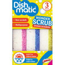 Губки Dishmatic Wonder Scrub Sponge Scourers, 3 шт